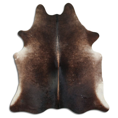 Brown cowhide rug L
