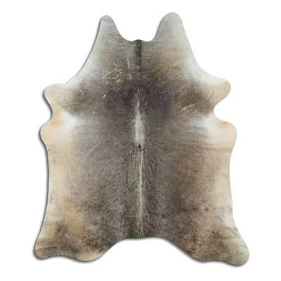 Grey cowhide rug XL
