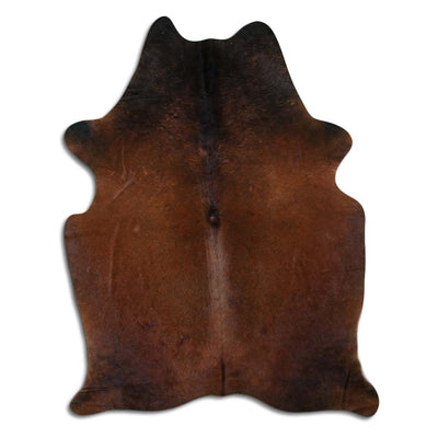 Brown cowhide rug XL