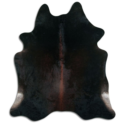 Brown cowhide rug L