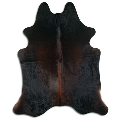 Brown cowhide rug L