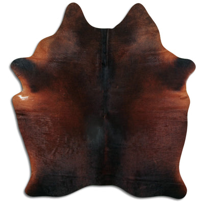 Brown cowhide rug L