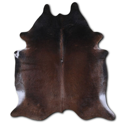 Brown cowhide rug L
