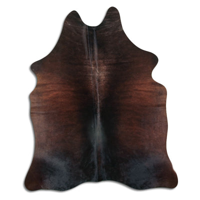 Brown cowhide rug L