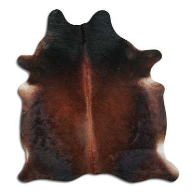 Brown cowhide rug L