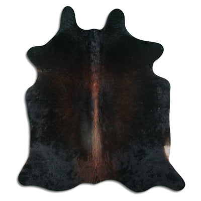 Brown cowhide rug M