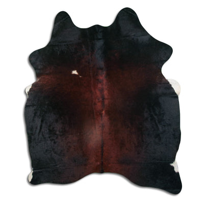 Brown cowhide rug L