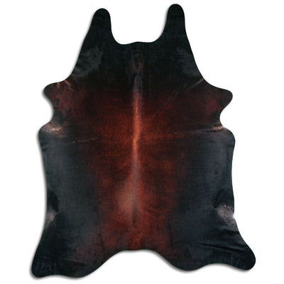 Brown cowhide rug XXL