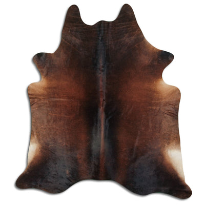 Brown cowhide rug XL