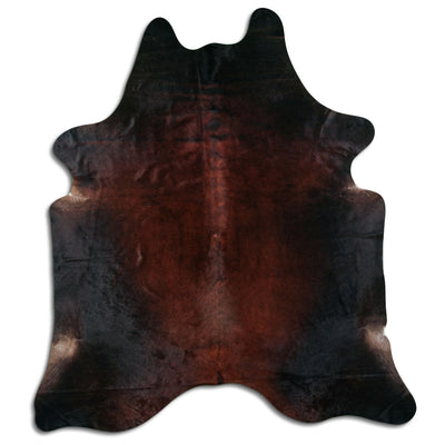 Brown cowhide rug XL