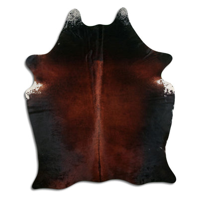 Brown cowhide rug XL