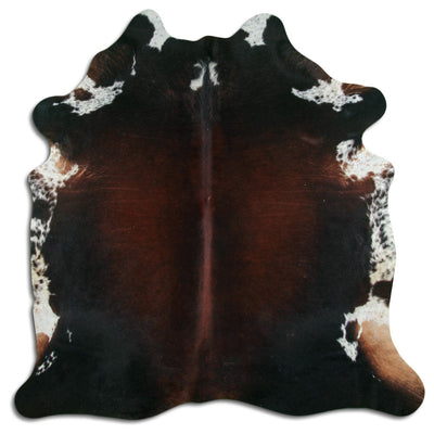 Brown cowhide rug L