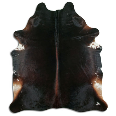Brown cowhide rug XL