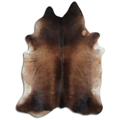 Brown cowhide rug XXXL
