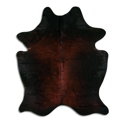 Brown cowhide rug L
