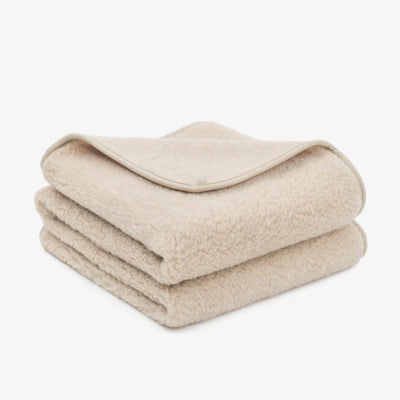 Merino wool blanket "Almond" | single layer