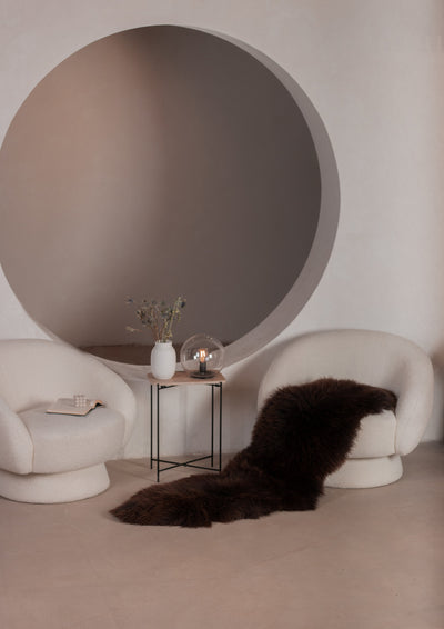 Pelle di pecora marrone