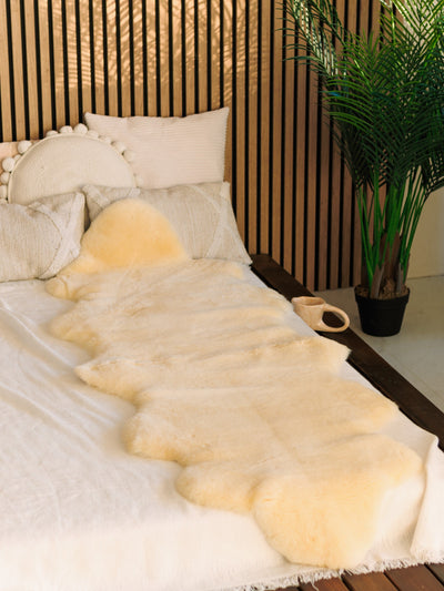 Double medical sheepskin rug