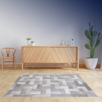 Handmade cowhide rug "BRICK"