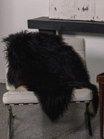 Black icelandic sheepskin