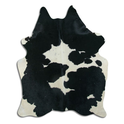 Black and white cowhide L