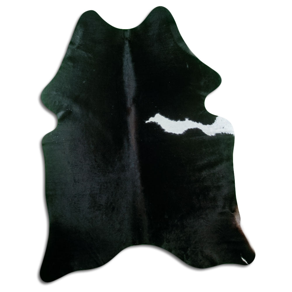 Tappeto in pelle di mucca bianca e nera L