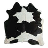 Black and white cowhide rug M