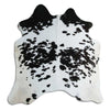 Black and white cowhide rug M