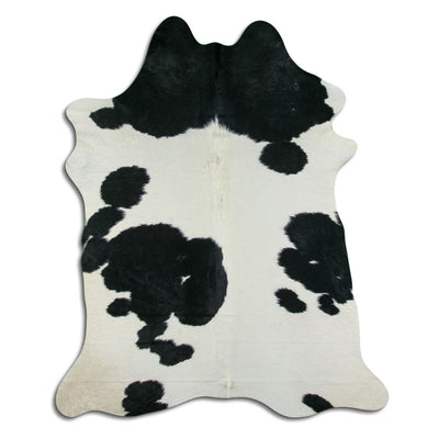 Black and white cowhide rug XXL