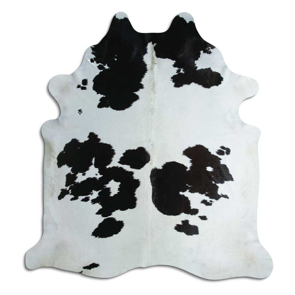 Black and white cowhide rug XXL