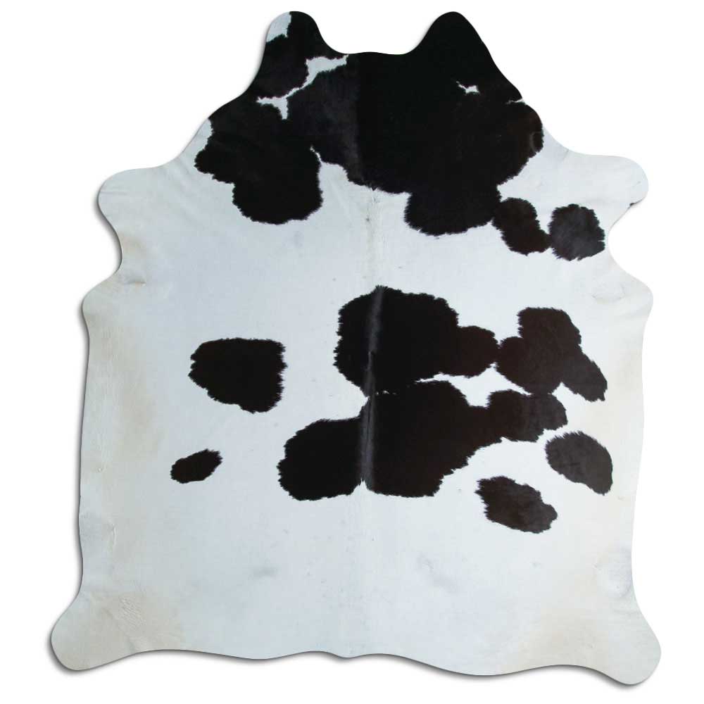 Black and white cowhide rug XXL
