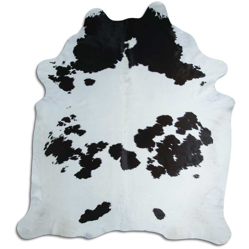 Black and white cowhide rug XXXL