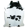 Tappeto in pelle di mucca bianca e nera XL