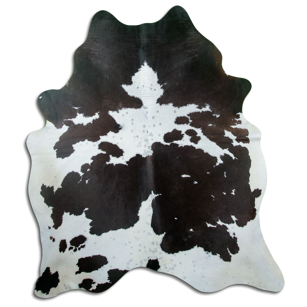 Black and white cowhide rug XL