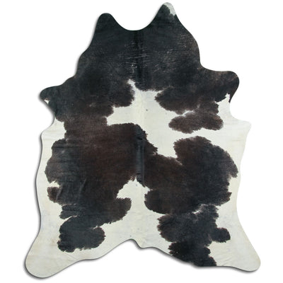 Black and white cowhide rug XL