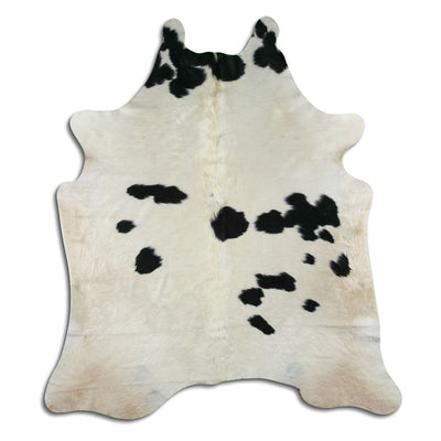 Black and white cowhide rug XL