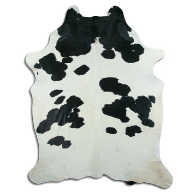Black and white cowhide rug XXL