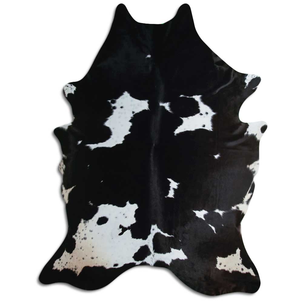 Black and white cowhide rug XXXL