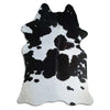 Tappeto in pelle di mucca bianca e nera XXXL