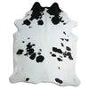 Tappeto in pelle di mucca bianca e nera XXL