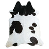 Black and white cowhide rug L