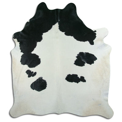 Black and white cowhide rug XXL
