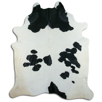 Black and white cowhide rug XXXL
