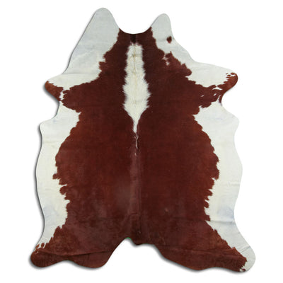 Pelle di mucca marrone e bianca XL