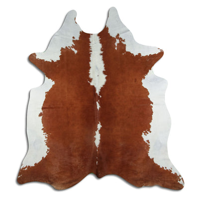 Pelle di mucca marrone e bianca XXL