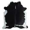 Tappeto in pelle di mucca nera XL