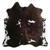 Brown and white cowhide rug M