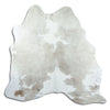 Brown and white cowhide rug M
