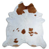 Brown and white cowhide rug XXL