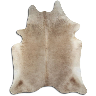 Champagne cowhide rug L